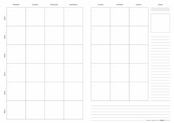 Printable planner week en maandoverzicht 4