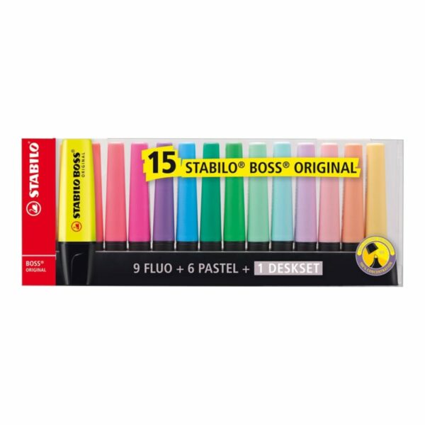 STABILO Boss Original Pastel deskset 15 kleuren